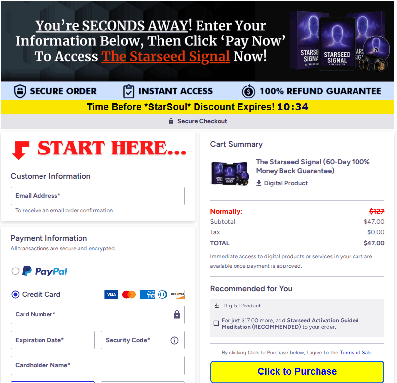 The Starseed Signal Checkout